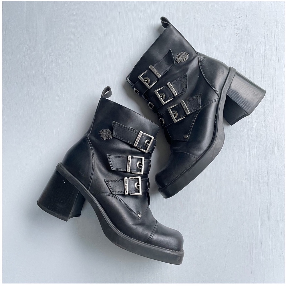 Harley-Davidson Davidson Black Boots Size 9